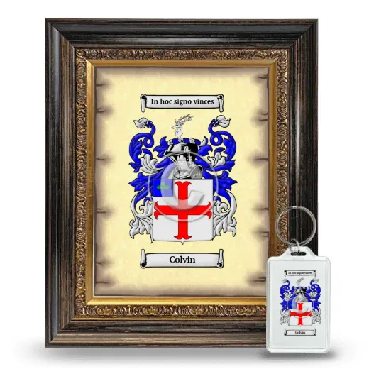 Colvin Framed Coat of Arms and Keychain - Heirloom