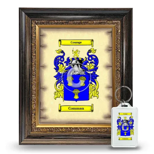 Comman Framed Coat of Arms and Keychain - Heirloom