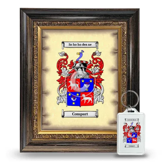 Compart Framed Coat of Arms and Keychain - Heirloom