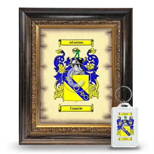 Comrie Framed Coat of Arms and Keychain - Heirloom