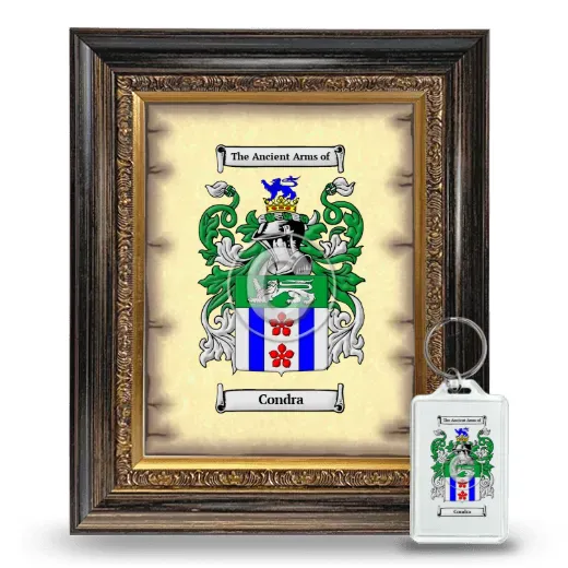 Condra Framed Coat of Arms and Keychain - Heirloom