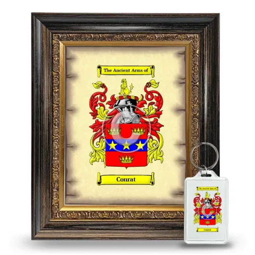 Conrat Framed Coat of Arms and Keychain - Heirloom