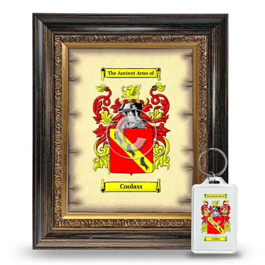 Coolass Framed Coat of Arms and Keychain - Heirloom
