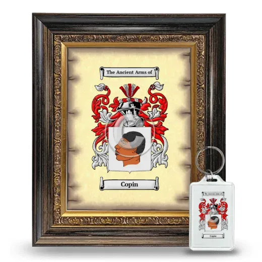 Copin Framed Coat of Arms and Keychain - Heirloom