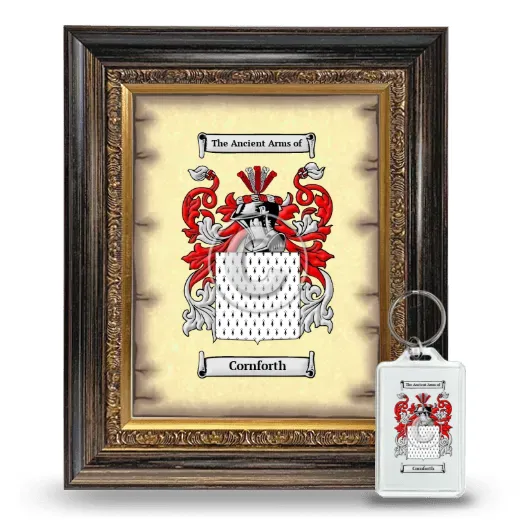 Cornforth Framed Coat of Arms and Keychain - Heirloom