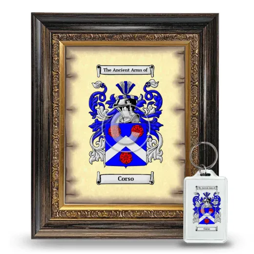Corso Framed Coat of Arms and Keychain - Heirloom