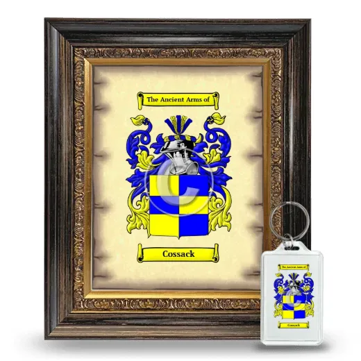 Cossack Framed Coat of Arms and Keychain - Heirloom