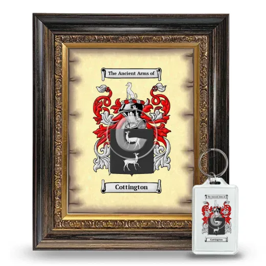 Cottington Framed Coat of Arms and Keychain - Heirloom