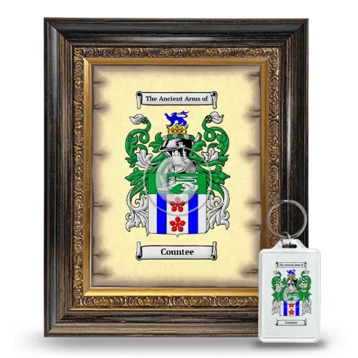 Countee Framed Coat of Arms and Keychain - Heirloom
