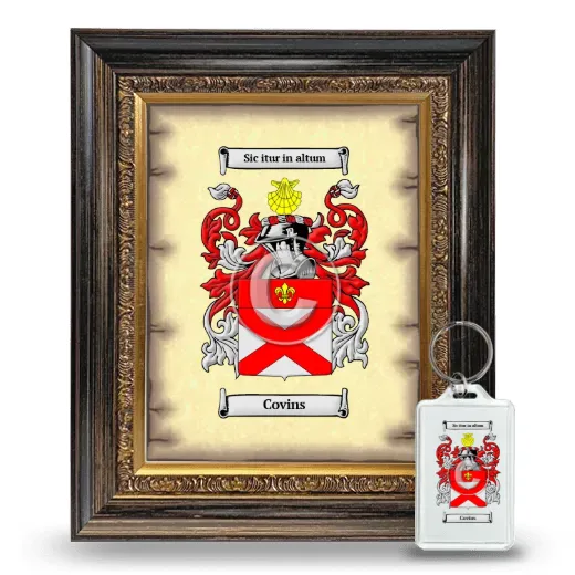 Covins Framed Coat of Arms and Keychain - Heirloom