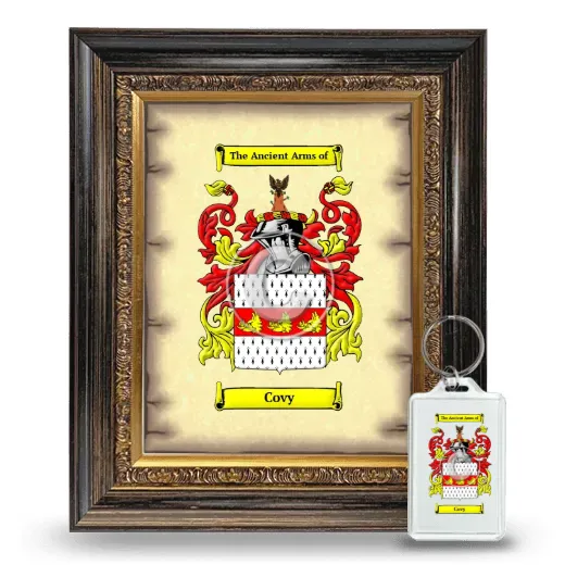 Covy Framed Coat of Arms and Keychain - Heirloom