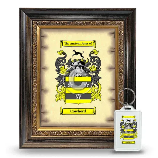 Cowherd Framed Coat of Arms and Keychain - Heirloom