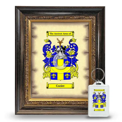Cozier Framed Coat of Arms and Keychain - Heirloom
