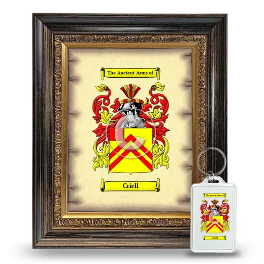 Criell Framed Coat of Arms and Keychain - Heirloom