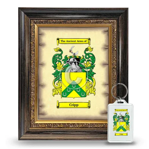 Cripp Framed Coat of Arms and Keychain - Heirloom