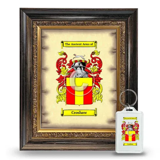 Croshaw Framed Coat of Arms and Keychain - Heirloom