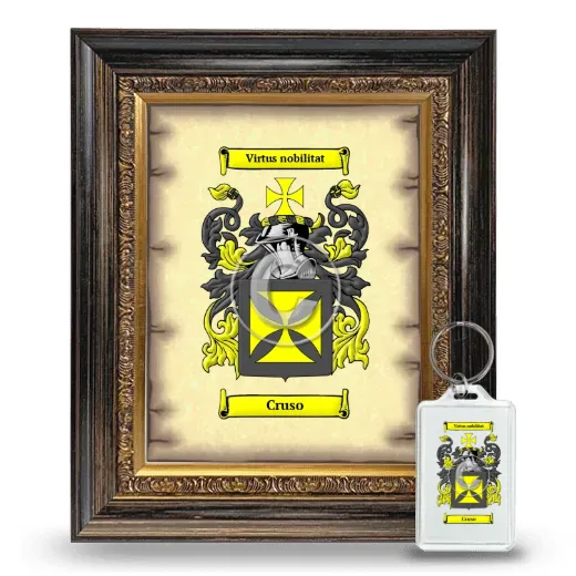 Cruso Framed Coat of Arms and Keychain - Heirloom