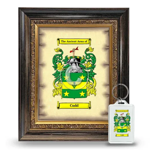 Cudd Framed Coat of Arms and Keychain - Heirloom