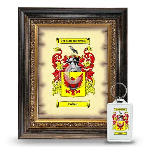 Culkin Framed Coat of Arms and Keychain - Heirloom