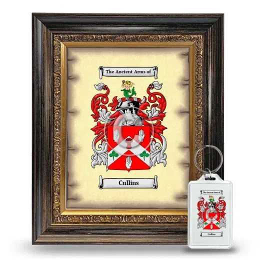Cullins Framed Coat of Arms and Keychain - Heirloom