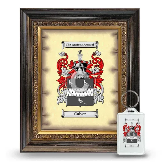 Culver Framed Coat of Arms and Keychain - Heirloom