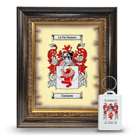 Curnow Framed Coat of Arms and Keychain - Heirloom