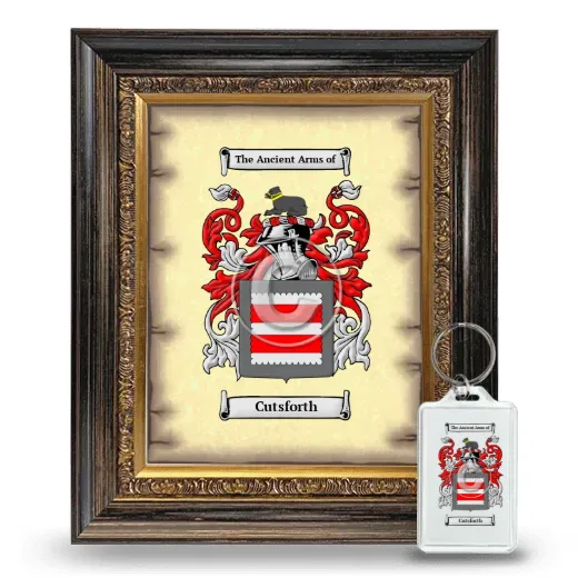 Cutsforth Framed Coat of Arms and Keychain - Heirloom