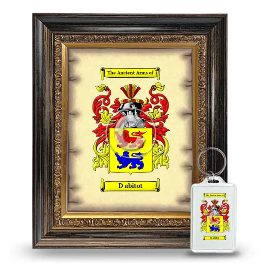D abitot Framed Coat of Arms and Keychain - Heirloom