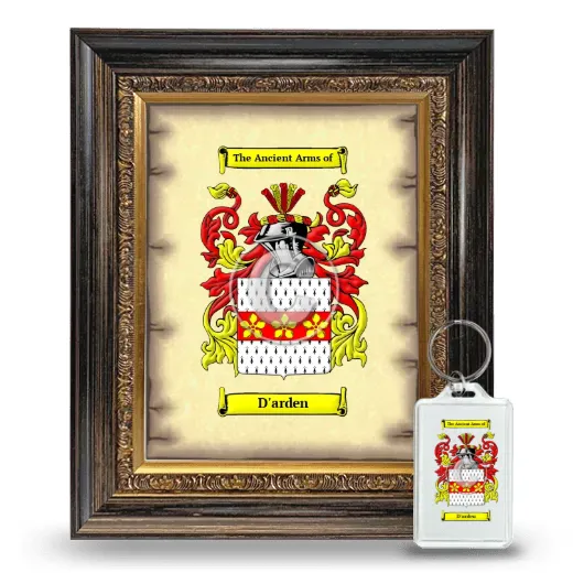 D'arden Framed Coat of Arms and Keychain - Heirloom