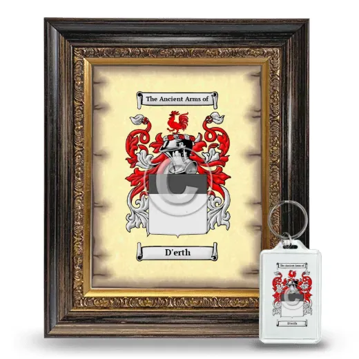 D'erth Framed Coat of Arms and Keychain - Heirloom