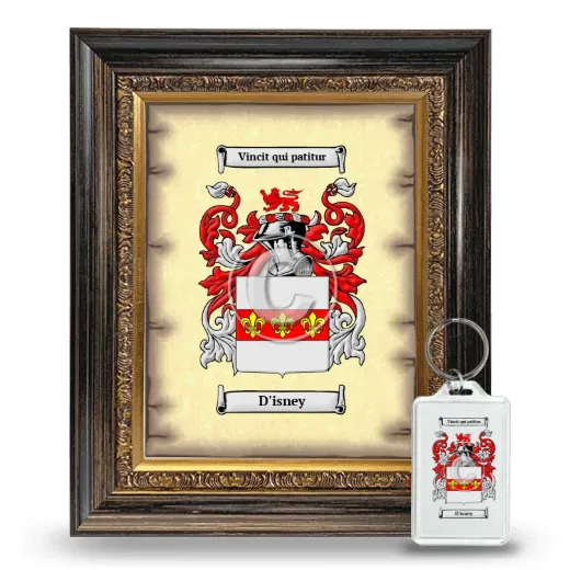 D'isney Framed Coat of Arms and Keychain - Heirloom