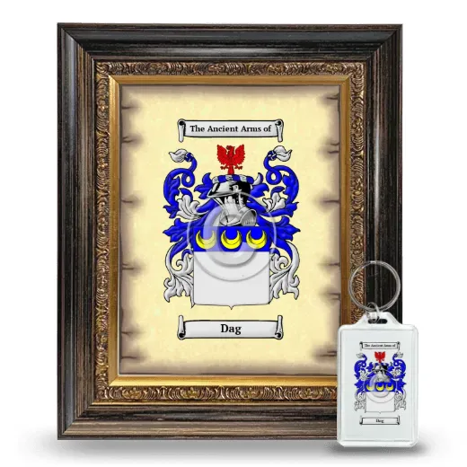 Dag Framed Coat of Arms and Keychain - Heirloom