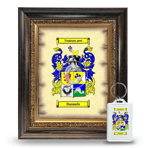 Dannels Framed Coat of Arms and Keychain - Heirloom