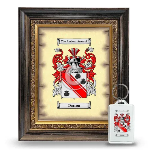 Darron Framed Coat of Arms and Keychain - Heirloom