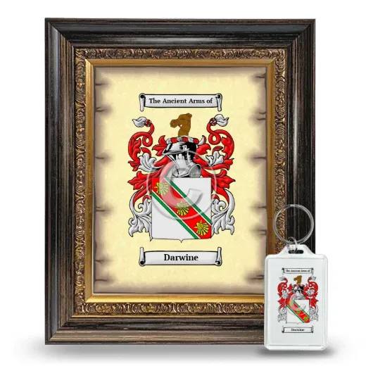 Darwine Framed Coat of Arms and Keychain - Heirloom