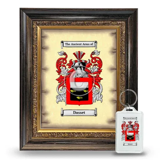 Dasset Framed Coat of Arms and Keychain - Heirloom