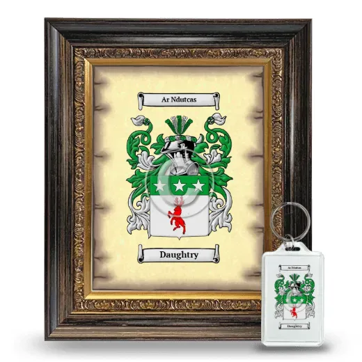 Daughtry Framed Coat of Arms and Keychain - Heirloom