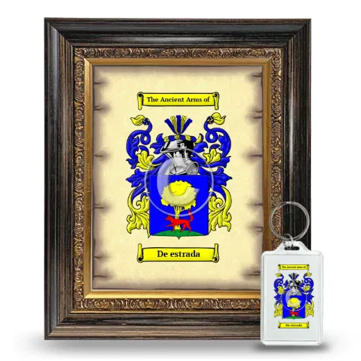 De estrada Framed Coat of Arms and Keychain - Heirloom