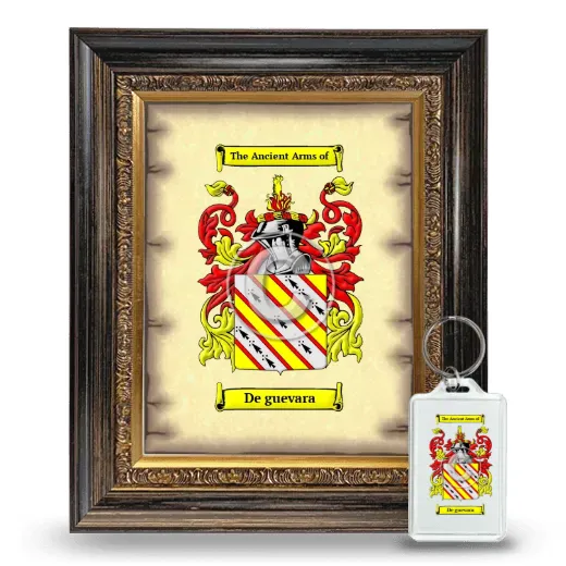 De guevara Framed Coat of Arms and Keychain - Heirloom