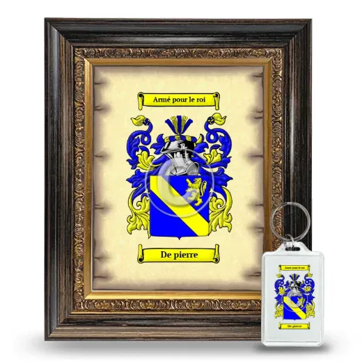 De pierre Framed Coat of Arms and Keychain - Heirloom