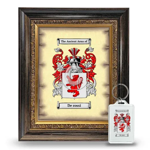 De rossi Framed Coat of Arms and Keychain - Heirloom