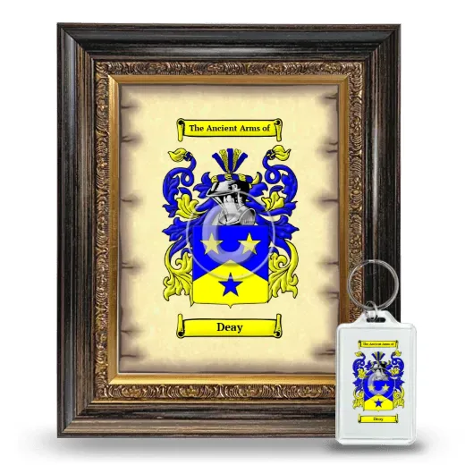 Deay Framed Coat of Arms and Keychain - Heirloom