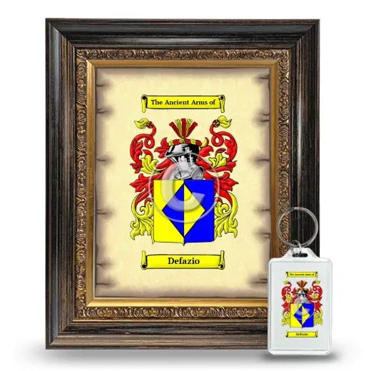 Defazio Framed Coat of Arms and Keychain - Heirloom
