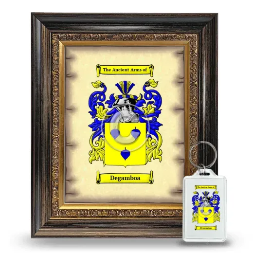 Degamboa Framed Coat of Arms and Keychain - Heirloom