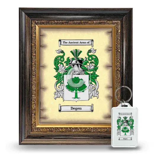 Degen Framed Coat of Arms and Keychain - Heirloom