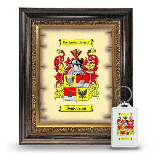 Degiovanni Framed Coat of Arms and Keychain - Heirloom