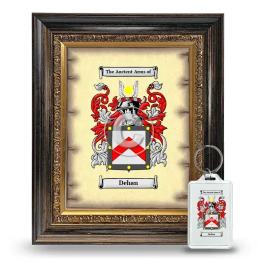 Dehan Framed Coat of Arms and Keychain - Heirloom