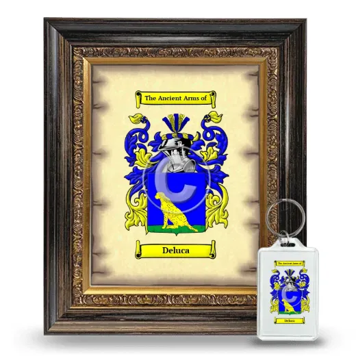 Deluca Framed Coat of Arms and Keychain - Heirloom