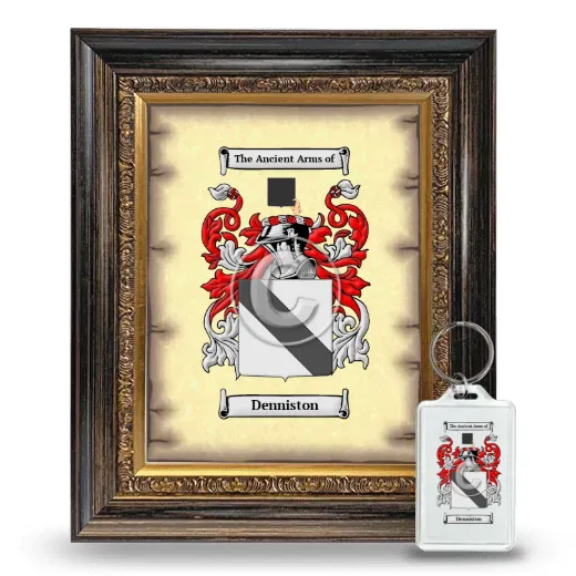 Denniston Framed Coat of Arms and Keychain - Heirloom