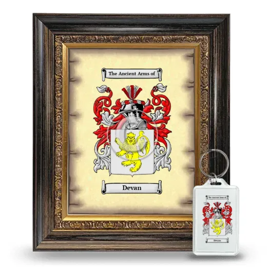 Devan Framed Coat of Arms and Keychain - Heirloom